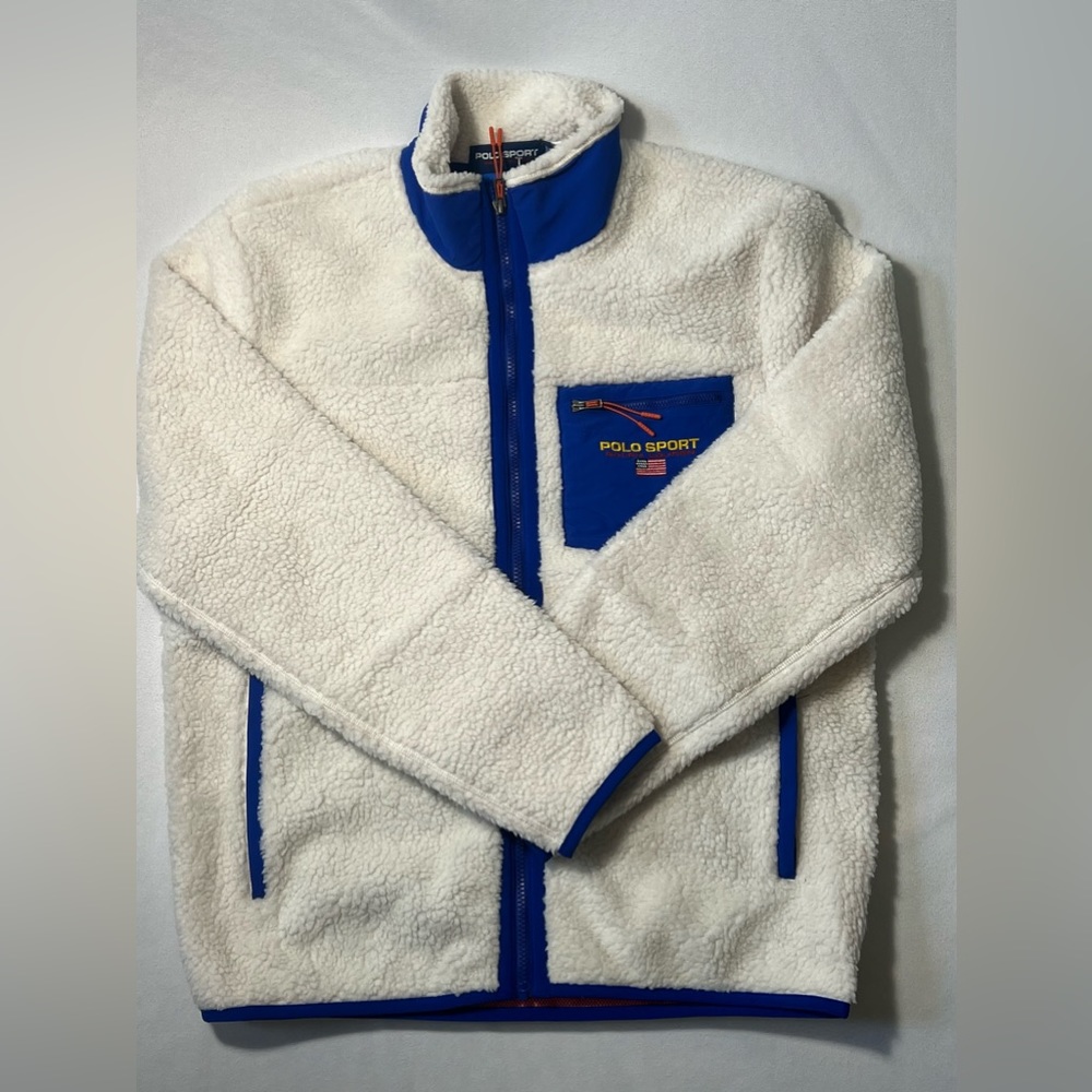 Polo Sport Ralph Lauren Sherpa Jacket Fleece White